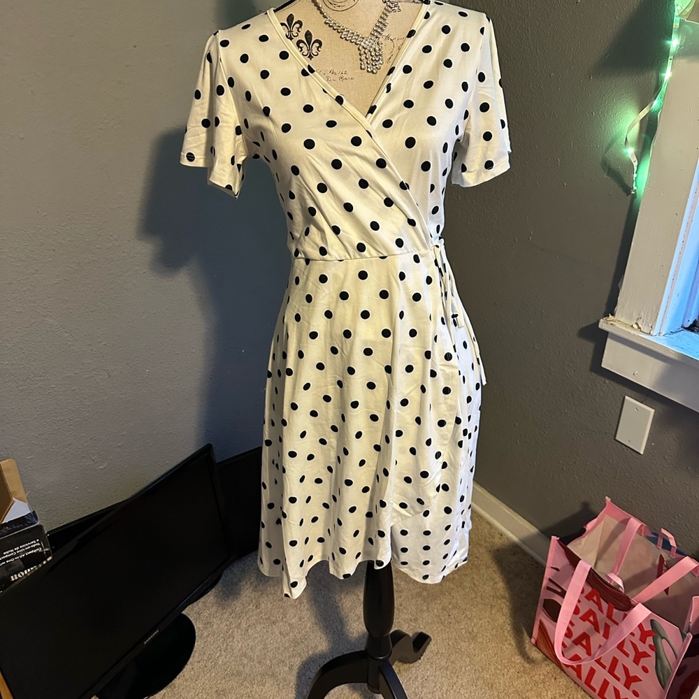 Polka Dot Wrap Dress